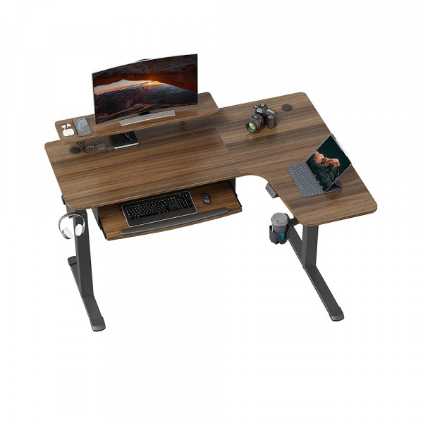 Eureka Ergonomic EGD-L60 Standing Desk Walnut 60'', Right  